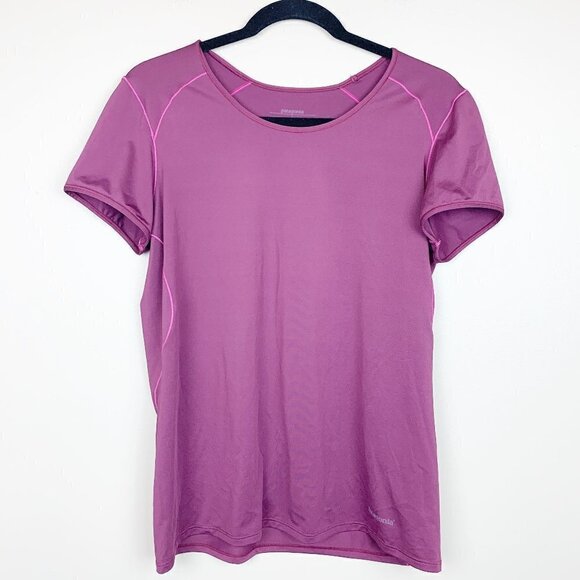 Patagonia Burgundy Short Sleeve T-shirt Size Large - Picture 1 of 5